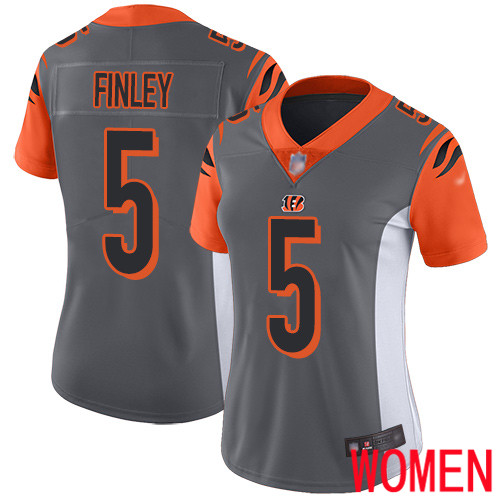 Cincinnati Bengals Limited Silver Women Ryan Finley Jersey NFL Footballl #5 Inverted Legend->youth nfl jersey->Youth Jersey